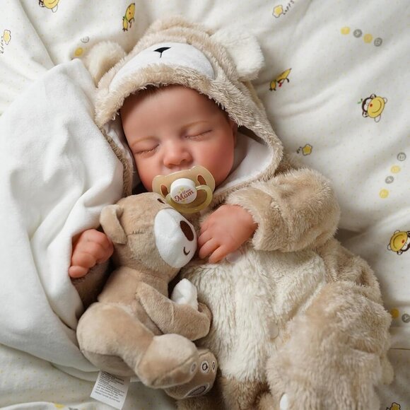 🆕17 Inch Boy Full Body Vinyl Soft  Lifelike Realistic New bron Reborn Baby Doll - Picture 2 of 9